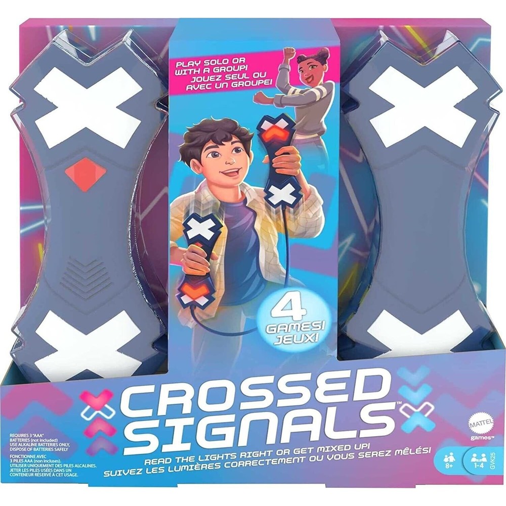 Mattel Crossed Signals Electronic Game with Pair of Talking Light Wands Ages 8+